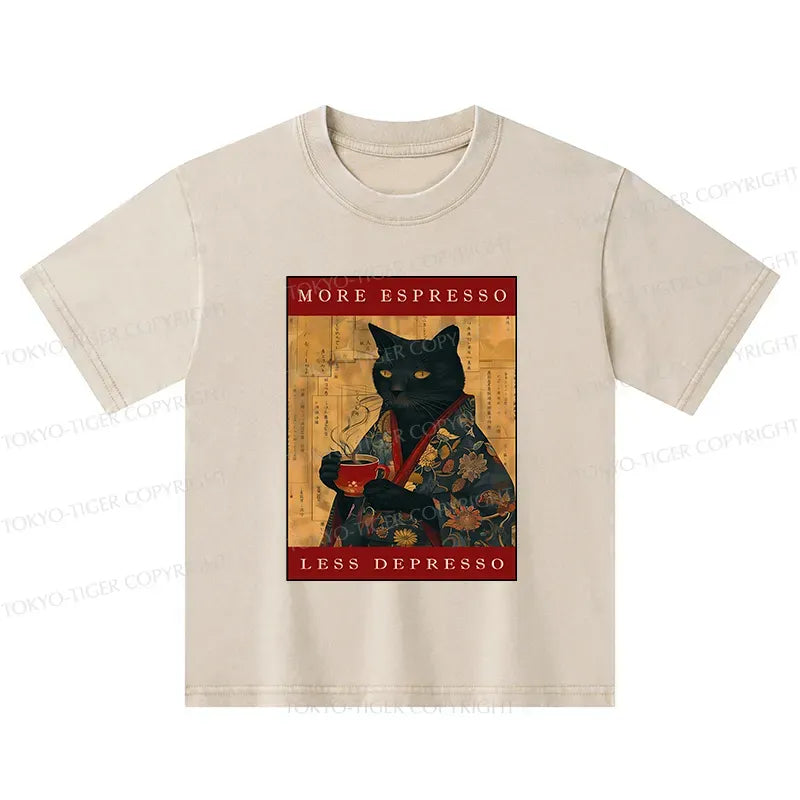 Japanese Cat Kids T-Shirt for Daily Wear