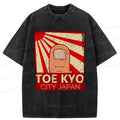 Kyoto-Lion Toe Kyo Funny Washed T-Shirt