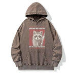 Kyoto-Lion Life May Be Plastic But It Is Not Fantastic Washed Hoodie
