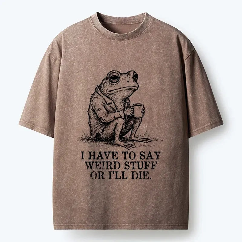 Funny Frog Drinking Coffee Unisex T-Shirt