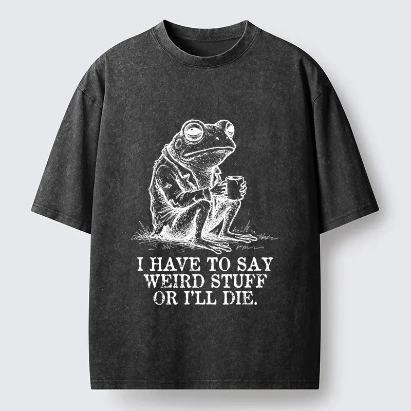Funny Frog Drinking Coffee Unisex T-Shirt