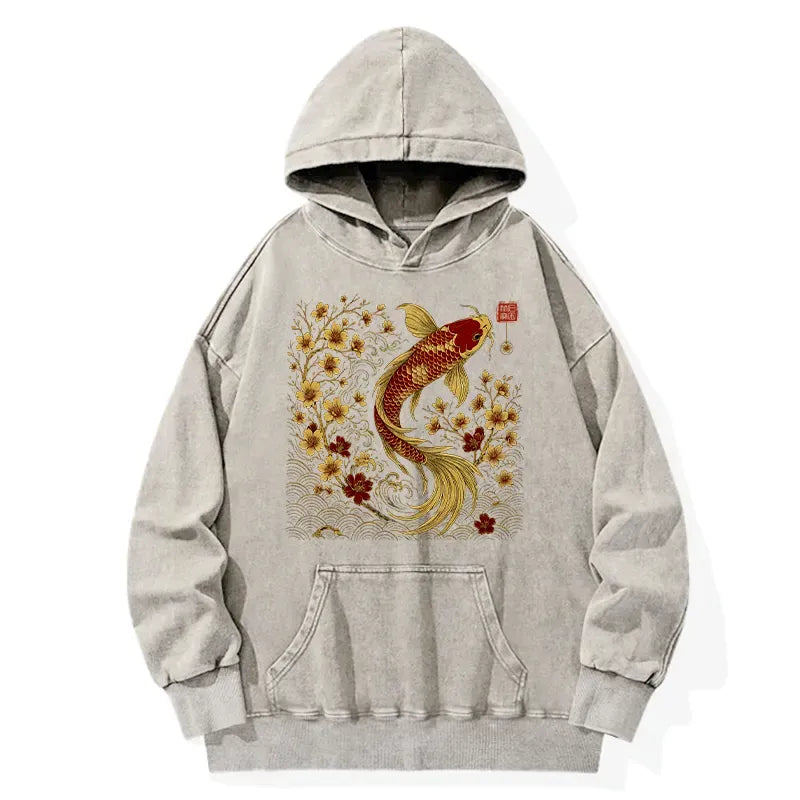 japanese woodblock print hoodie for daily wear