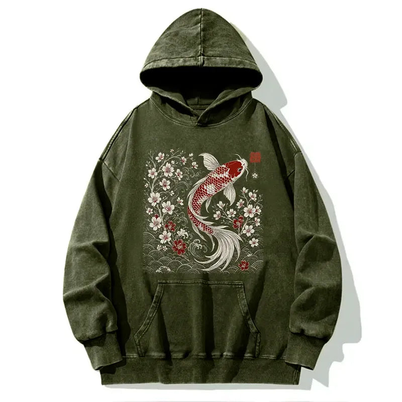 japanese woodblock print hoodie for daily wear
