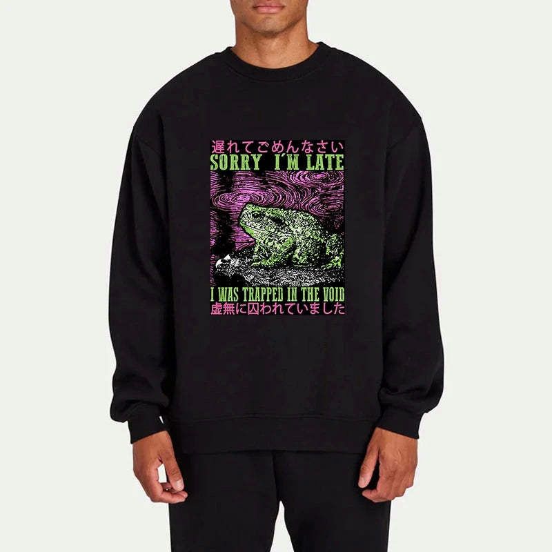 japanese frog sweatshirt streetwear style