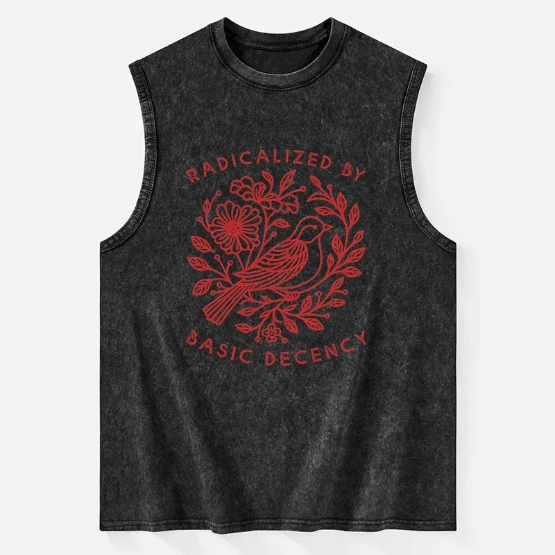Washed Pigeon Tank Top for Streetwear