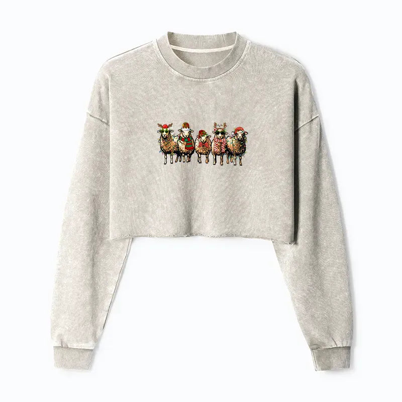 Christmas sheep sweatshirt gift for her