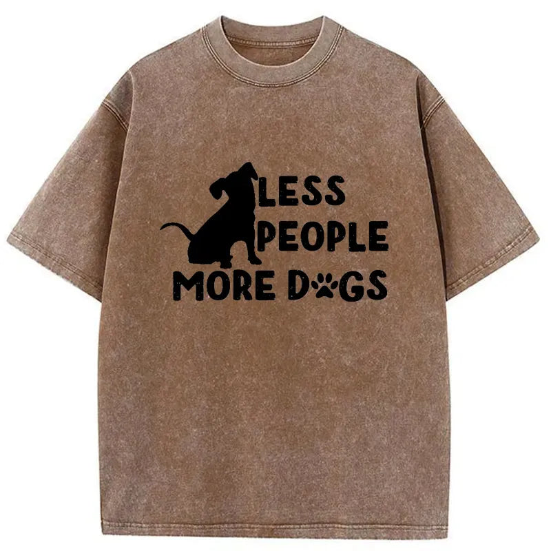 Kyoto-Lion Fewer People More Dogs Washed T-Shirt