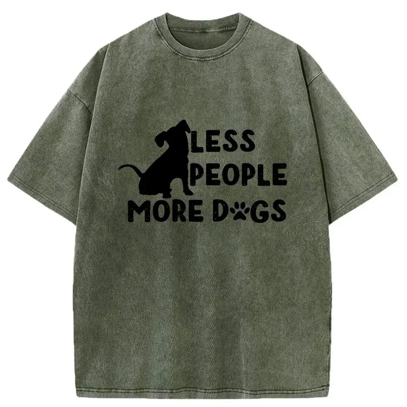 Kyoto-Lion Fewer People More Dogs Washed T-Shirt