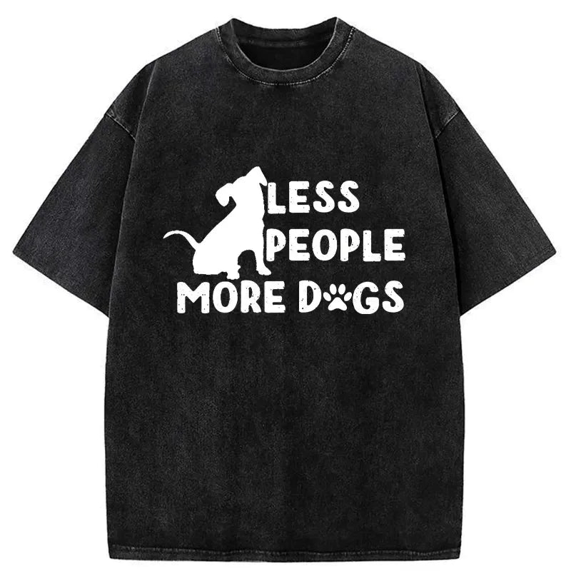 Kyoto-Lion Fewer People More Dogs Washed T-Shirt