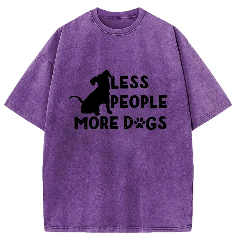 Kyoto-Lion Fewer People More Dogs Washed T-Shirt
