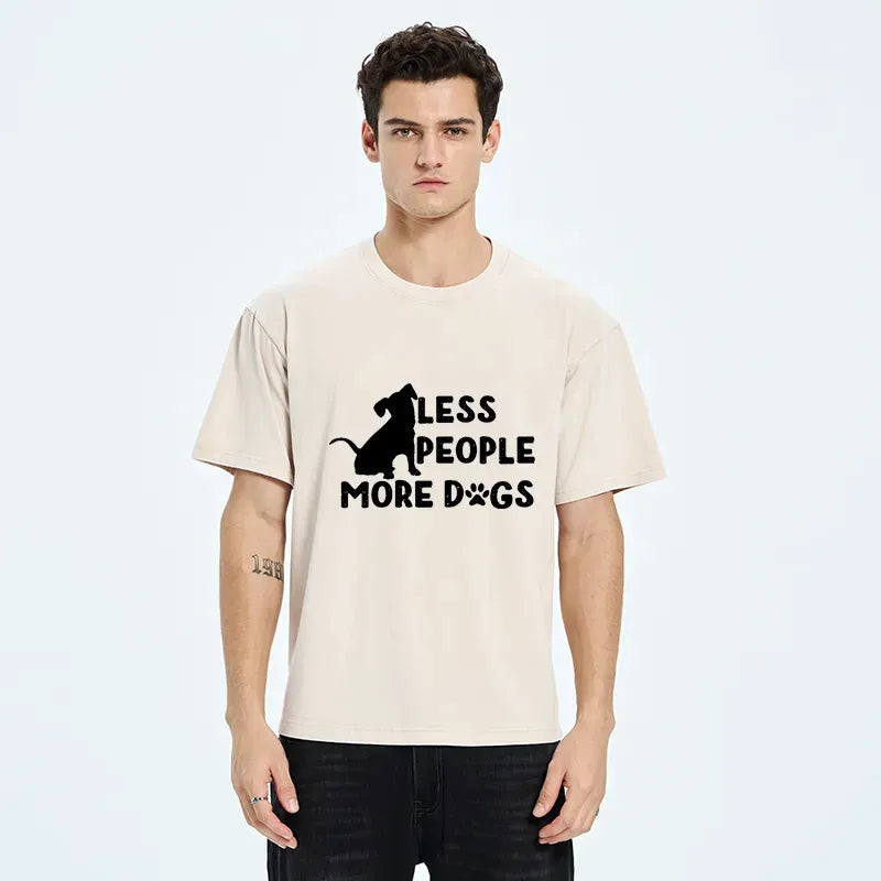 Kyoto-Lion Fewer People More Dogs Washed T-Shirt