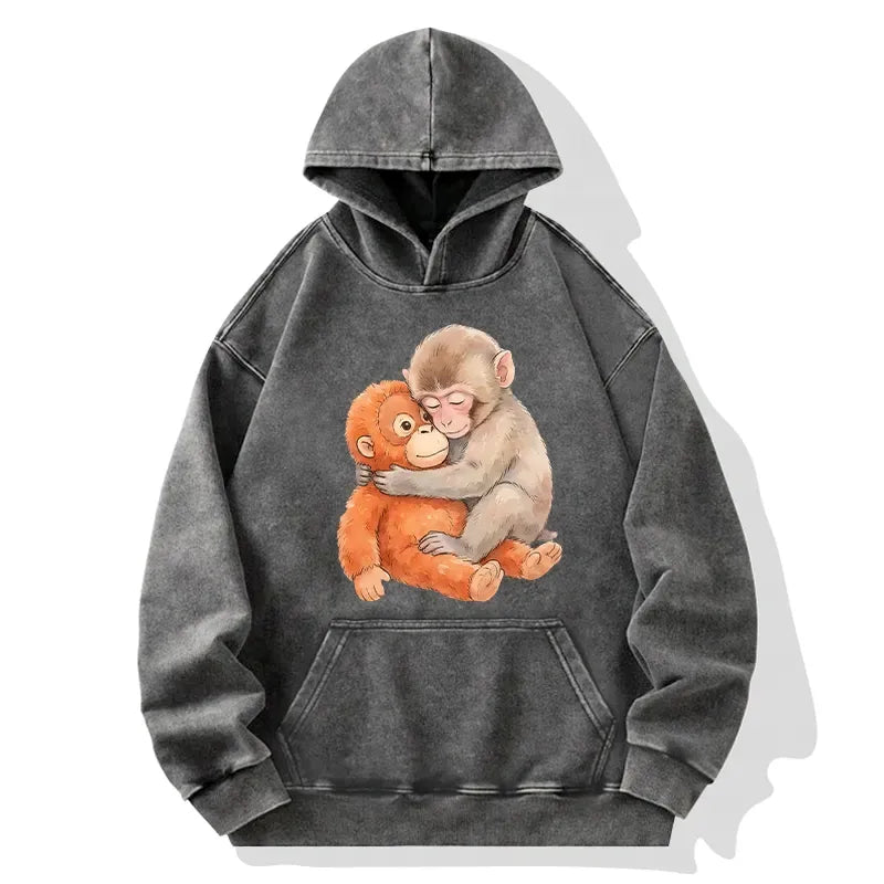 Japanese Vintage Washed Hoodie for Daily Wear