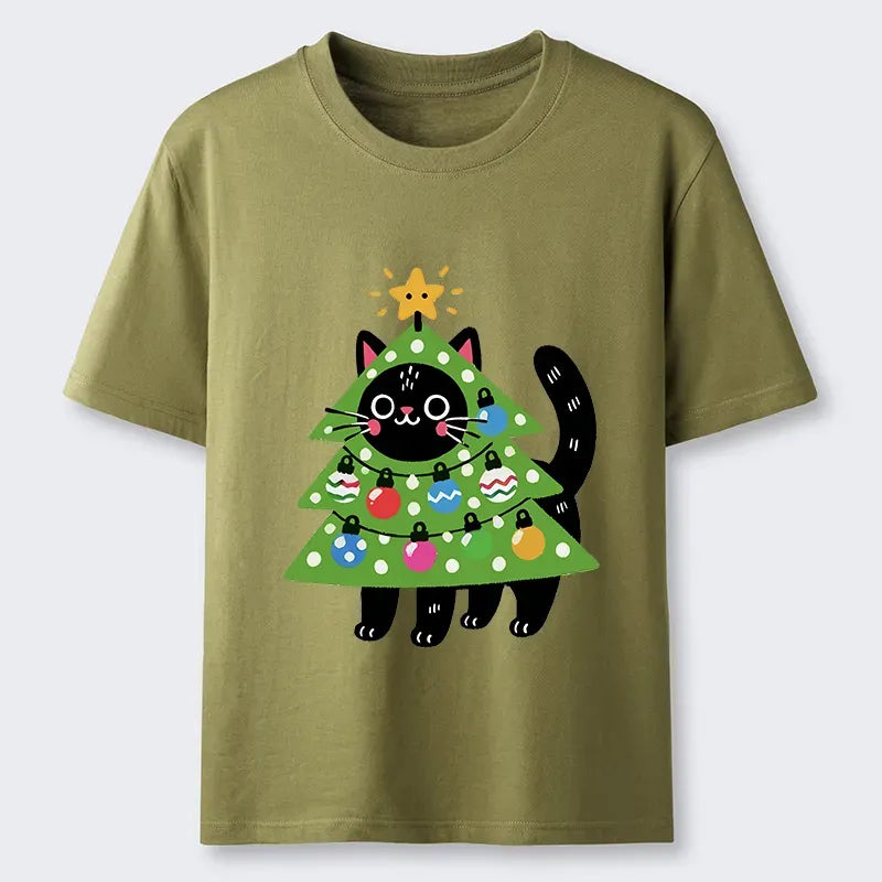 Kyoto-Lion Christmas Tree Cat Classic T-Shirt