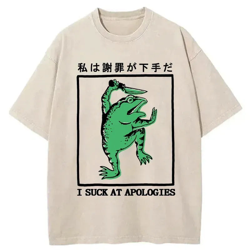 funny apology tshirt for streetwear style