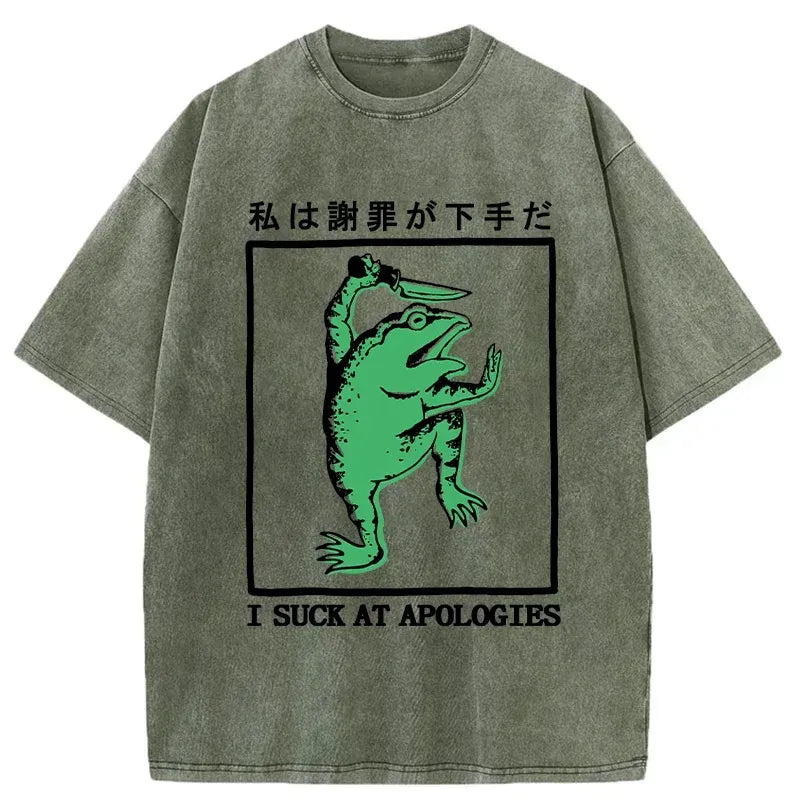 japanese washed t-shirt for gift idea