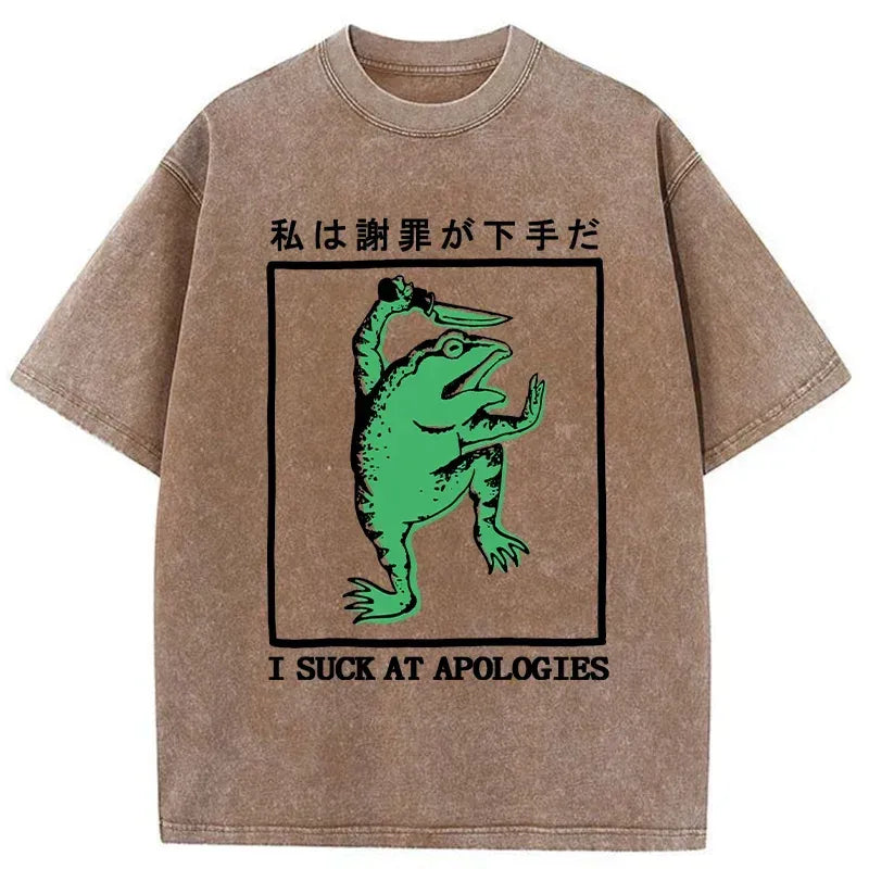 Kyoto-Lion I Suck At Apologies Washed T-Shirt