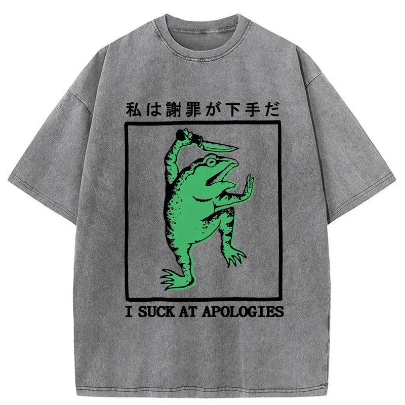 japanese washed t-shirt for gift idea