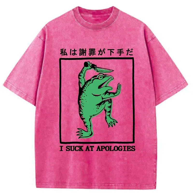 japanese washed t-shirt for gift idea