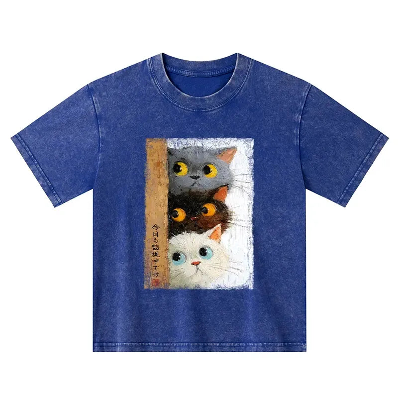 Washed Unisex T-Shirt for Japanese Streetwear
