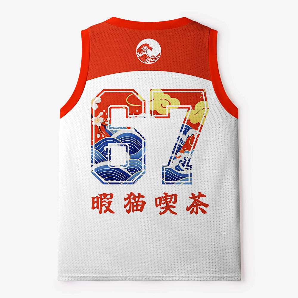 Japanese Kimono Cat Tank Top for Streetwear