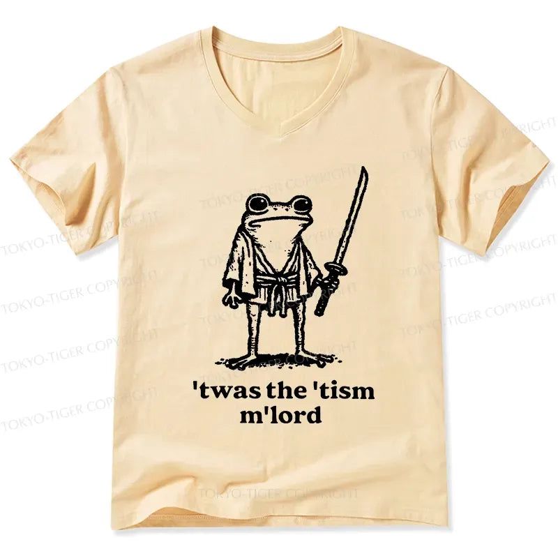 Japanese Samurai Frog V-Neck T-Shirt