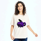 Japanese Washed Cat T-Shirt for Streetwear