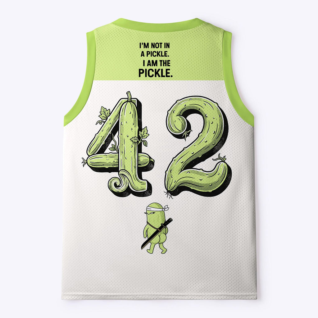 funny i am the pickle mesh tank top
