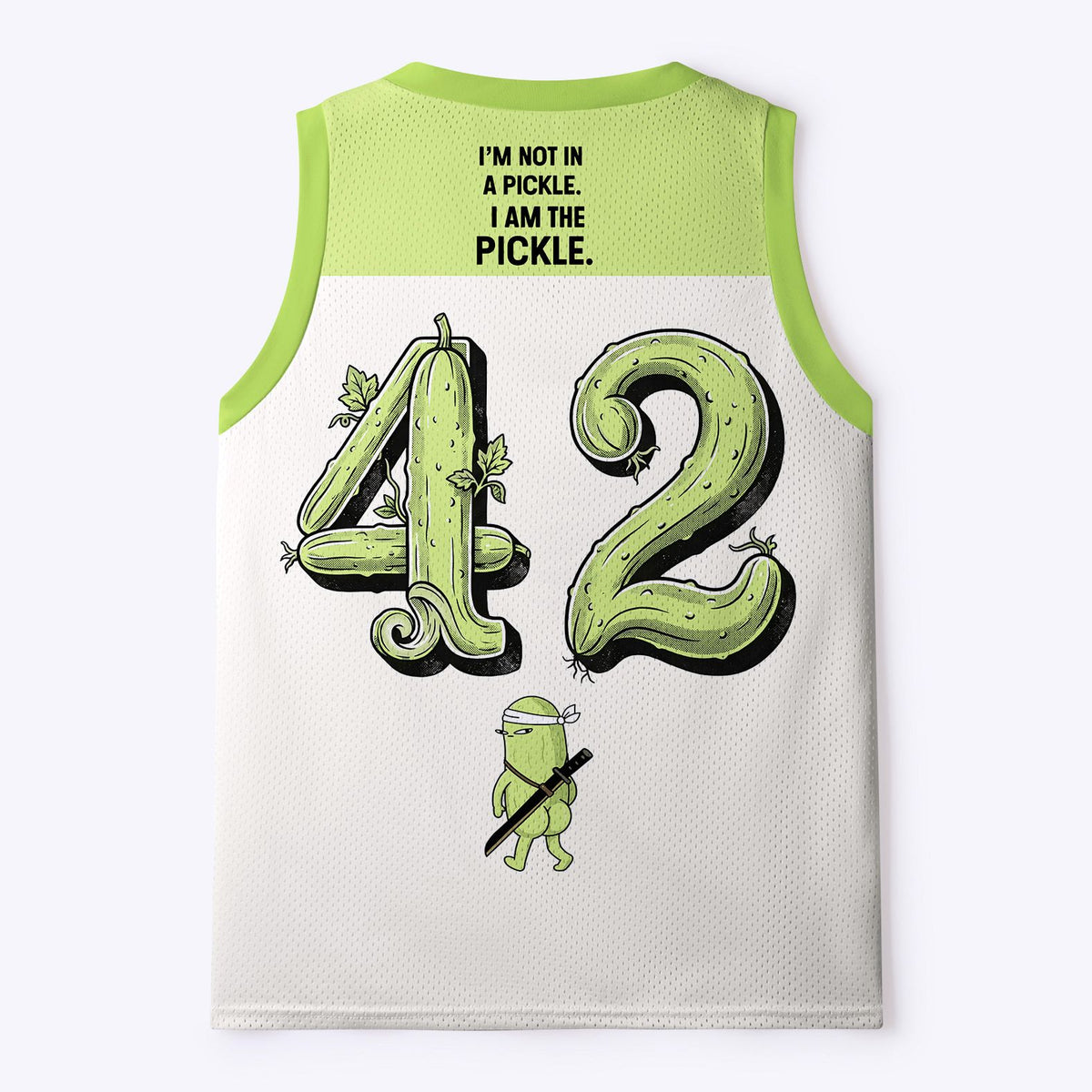 funny i am the pickle mesh tank top