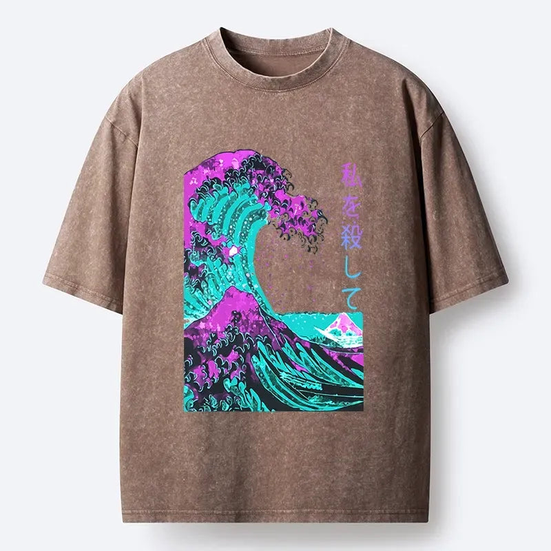 Great Wave Off Kanagawa Washed Tee