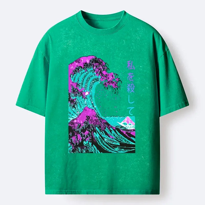 Great Wave Off Kanagawa Washed Tee