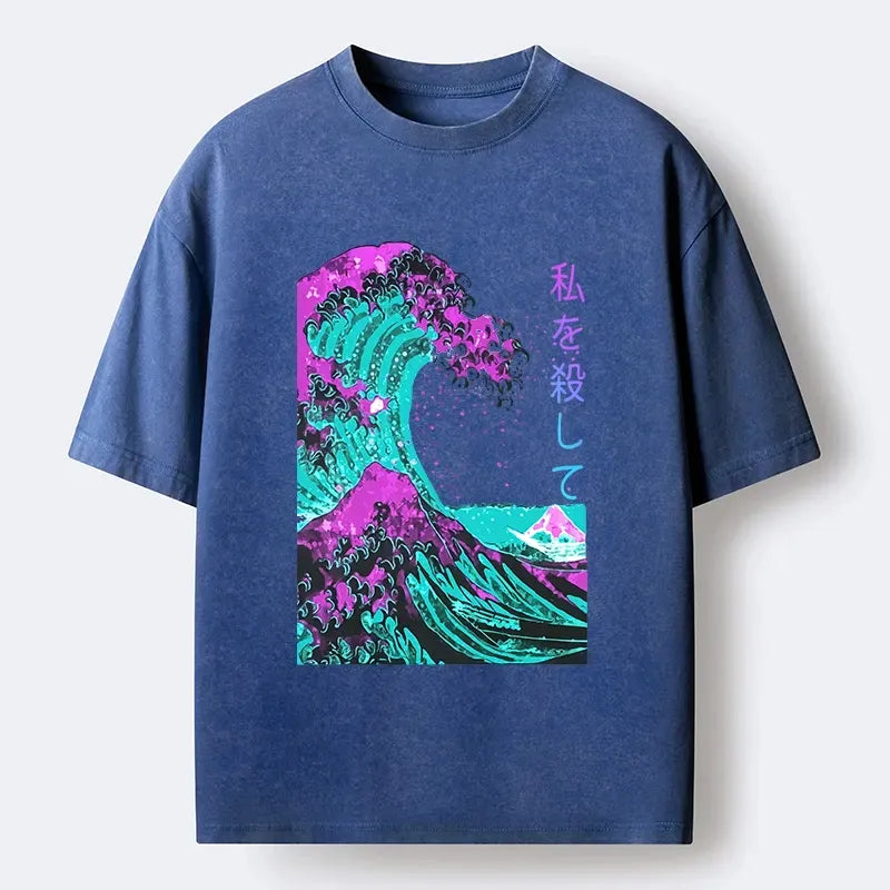 Great Wave Off Kanagawa Washed Tee