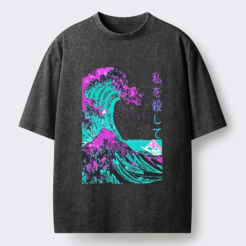 Great Wave Off Kanagawa Washed Tee