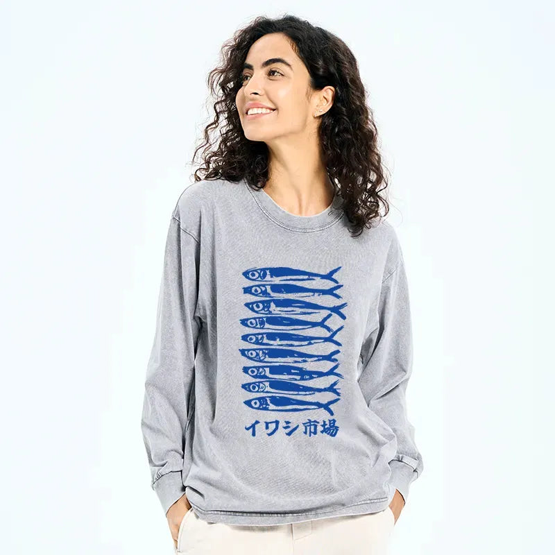 Vintage ukiyo-e long sleeve t-shirt on sale