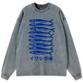 Kyoto-Lion Sardine Market Washed Long Sleeve T-Shirt