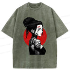 Kyoto-Lion Mechanical Woman Washed T-Shirt