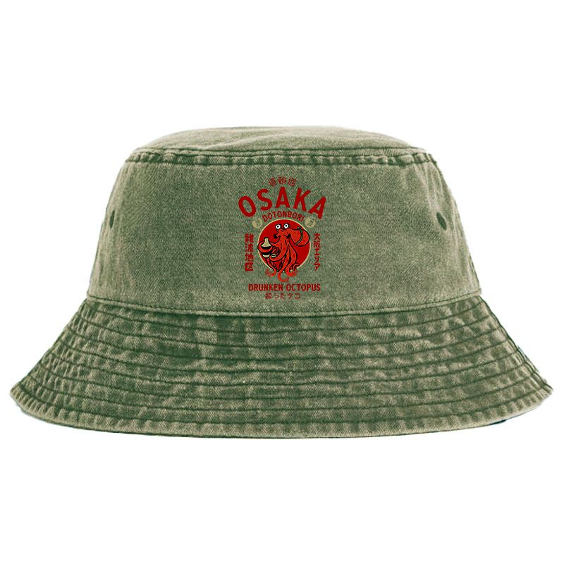 drunken octopus japan bucket hat for street style