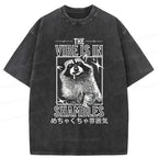 Kyoto-Lion Naughty Raccoon Japan Washed T-Shirt