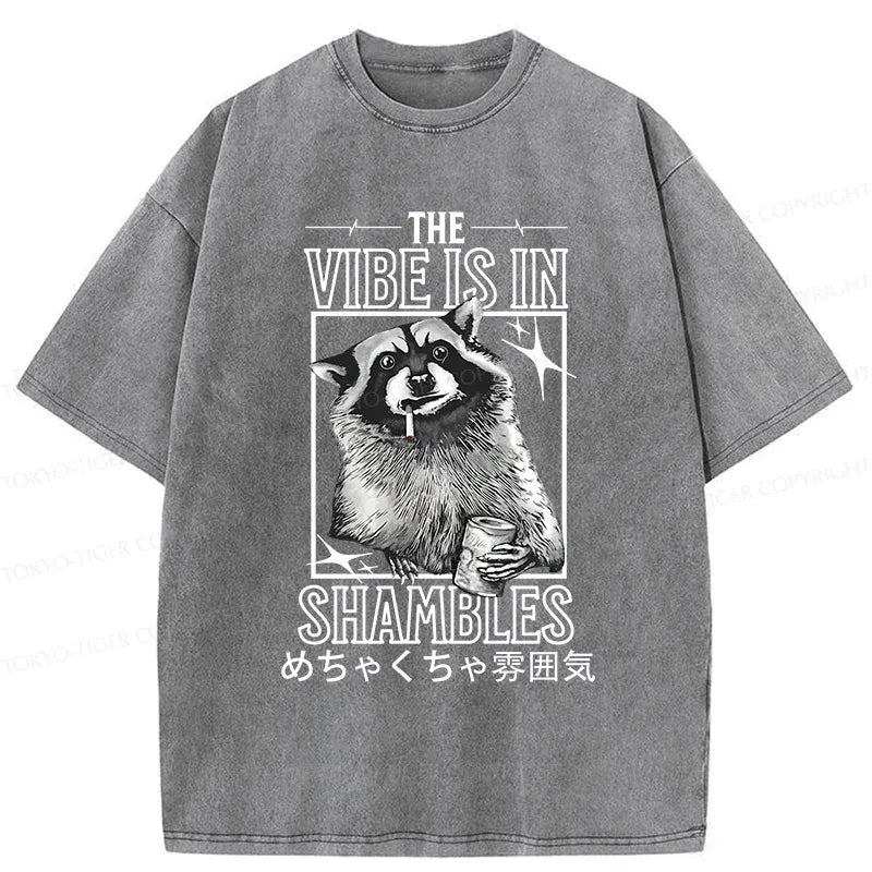 Japanese Raccoon Washed T-Shirt