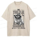 Kyoto-Lion Naughty Raccoon Japan Washed T-Shirt
