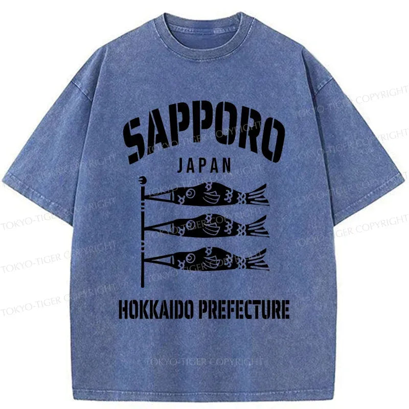 Japanese Carp Streamer Washed T-Shirt