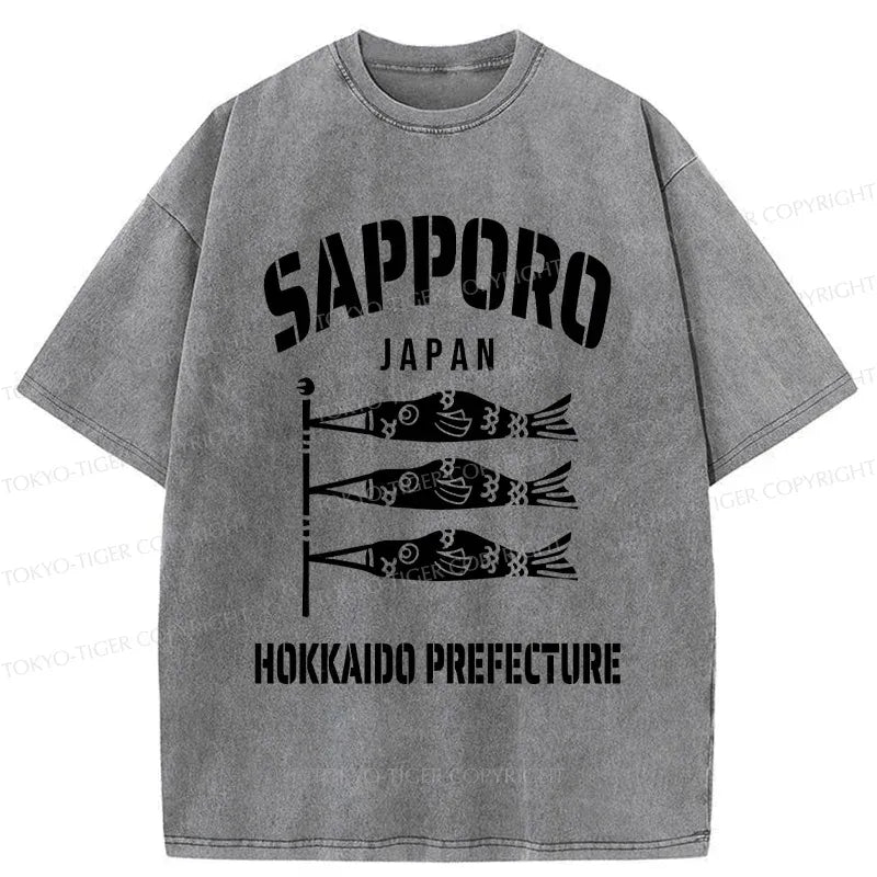 Japanese Carp Streamer Washed T-Shirt