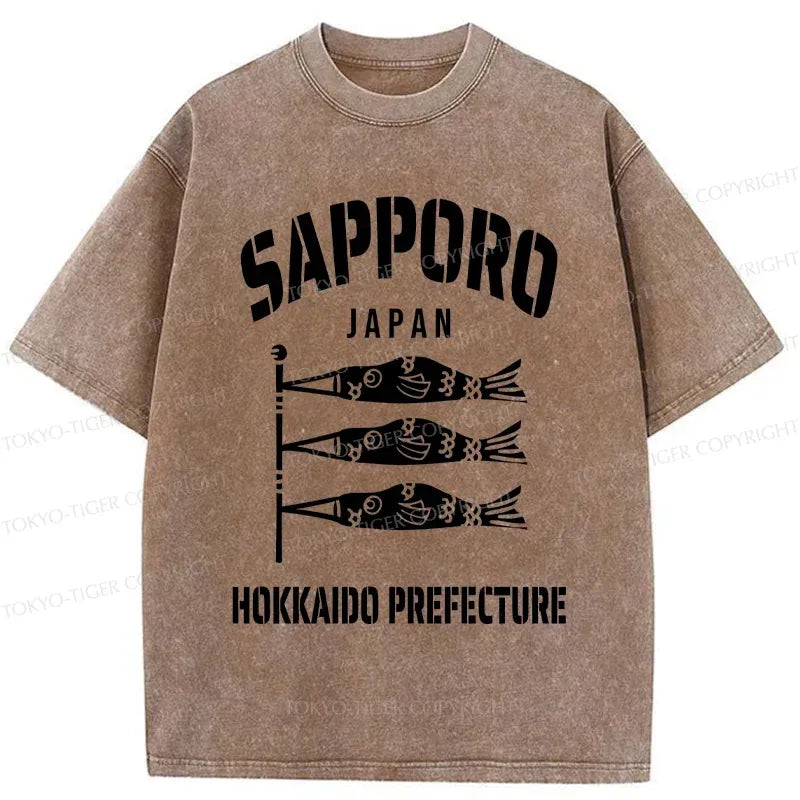 Japanese Carp Streamer Washed T-Shirt