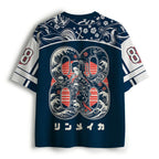Kyoto-Lion Skeleton Sun Kimono Mesh Jersey