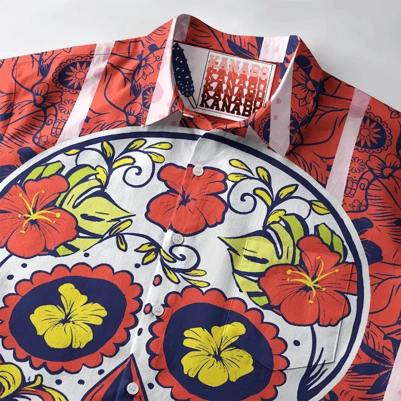 Vintage Japanese Button-up Shirt On Sale