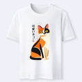 Japanese Minimal Cat T-Shirt for Daily Wear
