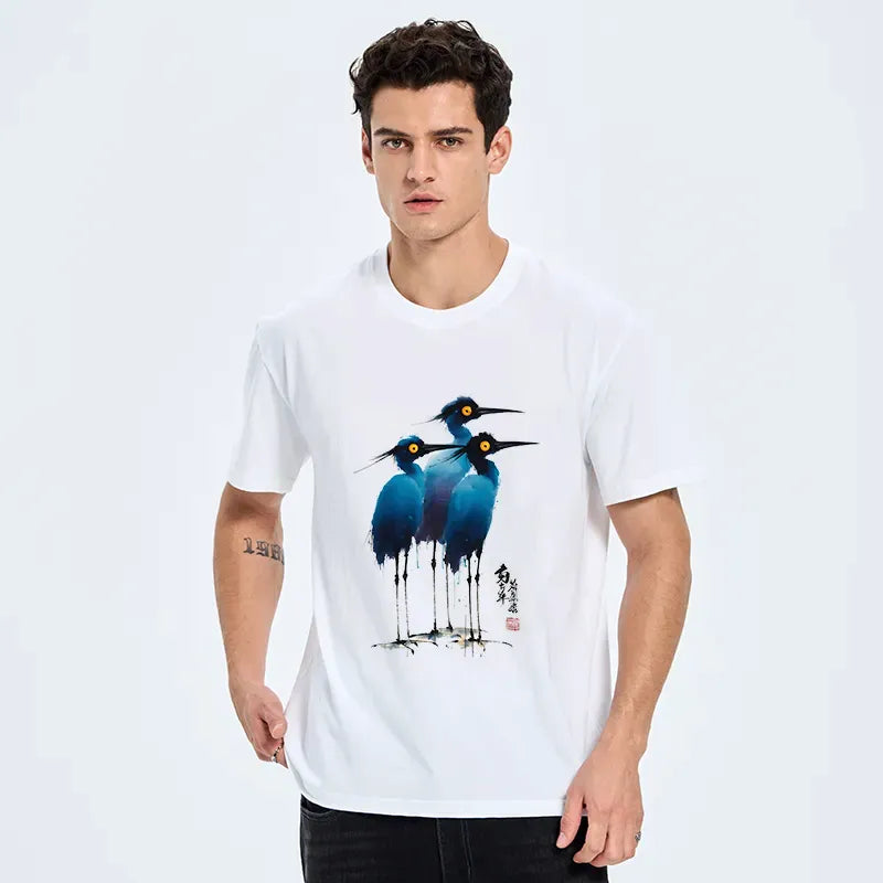 Classic Cotton Unisex T-Shirt with Japanese Art