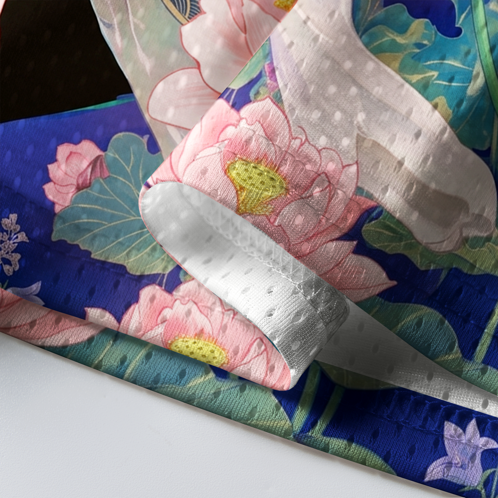 Kyoto-Lion Dream World Geisha Lotus Floral Mesh Jersey
