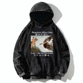 Japanese vintage cat hoodie for men