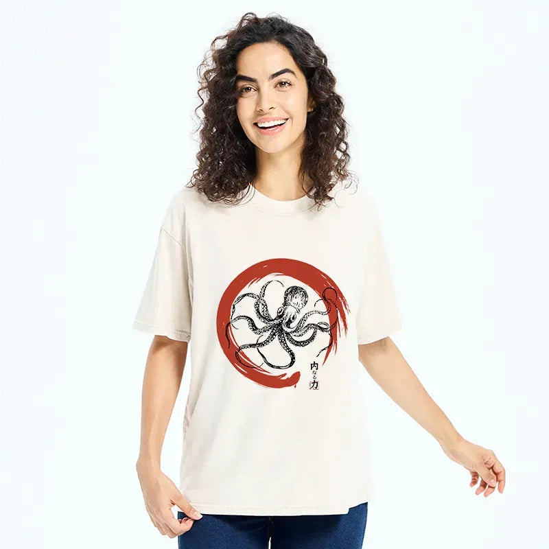 Vintage Ukiyo-e Octopus T-Shirt Gift Idea