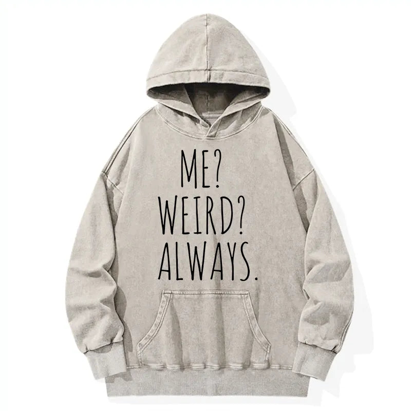 Kyoto-Lion Funny Weird Vibe Washed Hoodie